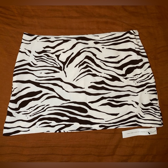 Reformation Carla Low Waist Brown Zebra Print Mini Skirt - Picture 4 of 6